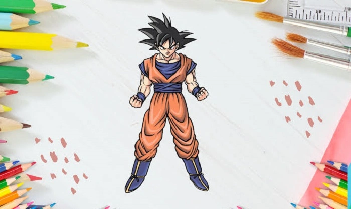 how to draw goku 2
