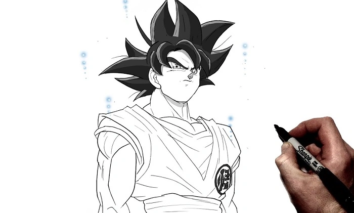 how to draw goku 3